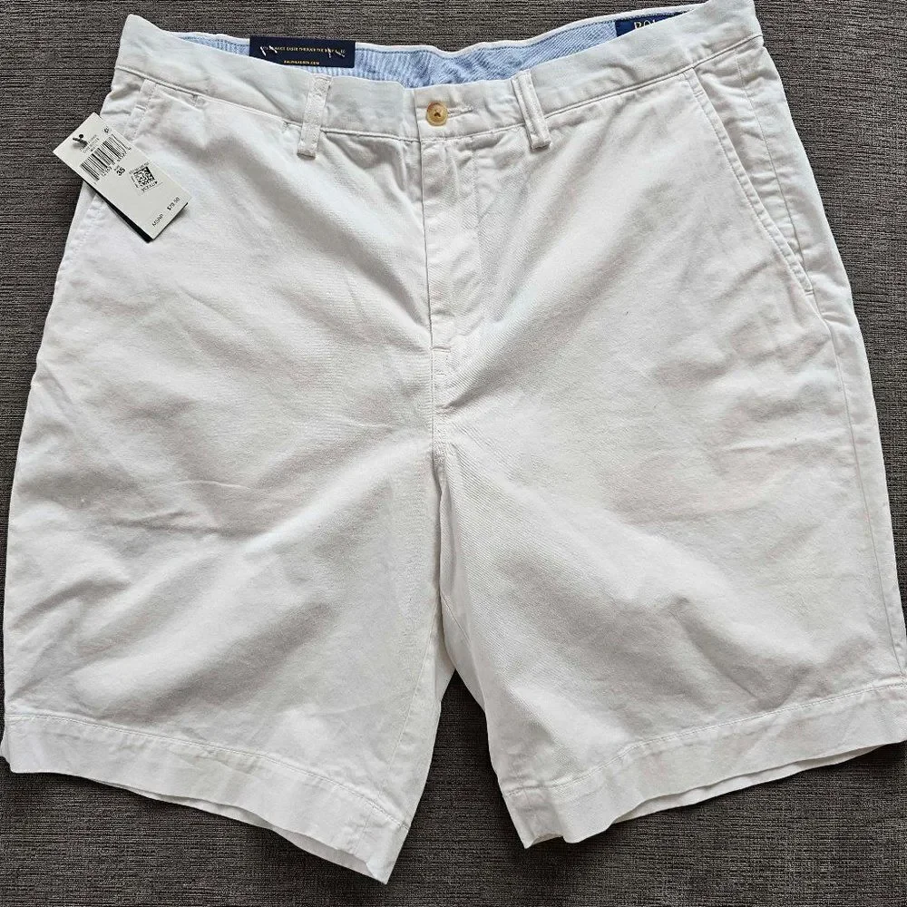 Polo Ralph Lauren Men's Stretch Classic-Fit 9 Shorts - White Size 35